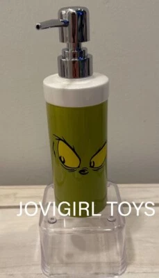 THE GRINCH PUMP SOAP LOTION DISPENSER CERAMIC NEW CHRISTMAS DR SEUSS - Image 1 of 4