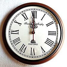 Handmade Wooden Wall Clock Vintage Style for Home & Office Decor (12 inch Brown)