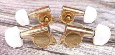 14/1 Ukulele Gold plated Machine head Tuning peg key tuner 2R2L 333UG-P8W - Image 1 of 4