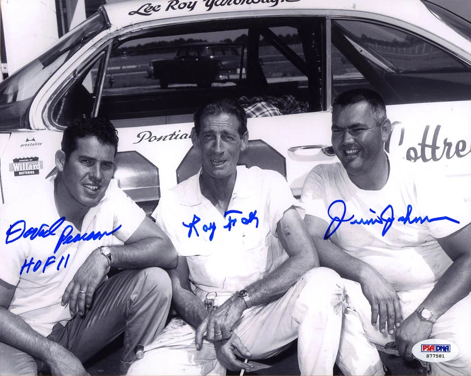 David Pearson Junior Johnson Ray Fox SIGNED 8x10 Photo NASCAR PSA/DNA AUTOGRAPH - Image 1 of 1