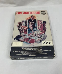 LIVE AND LET DIE VHS James Bond CBS FOX Drawer Box Big Box Original 1983 Release - Picture 1 of 5