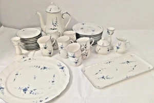 Villeroy & Boch Vieux Luxembourg weiß blau 43 Teile Kaffeeservice Kerzen #073 - Bild 1 von 3