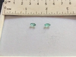 COPPIA DI SMERALDI COLOMBIANI NATURALI CARATI 0,640 VALORE 200 EURO - Imagen 1 de 3