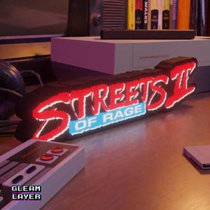 Streets of Rage 2 Led Retro Gaming Light Sign - Picture 1 of 5