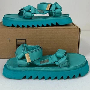 Marsell Suicoke Sandals Womens Turquoise Depa Touch Strap Leather Sz 9-10 EU 40 - Picture 1 of 9