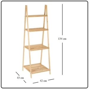 scaffale 4 mensole legno portaoggetti cucina mobile asciugamani bagno scarpiera - Foto 1 di 5