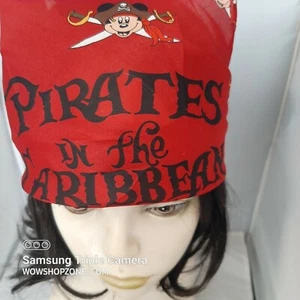 DISNEY Cruise Lines Mickey Mouse Pirates of the Caribbean Triangle Scarf Bandana - Picture 1 of 9