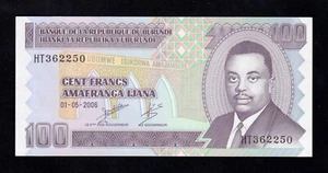 F.C. BURUNDI , 100 FRANCOS 2006 , S/C ( UNC ) , P.37e . - Picture 1 of 2