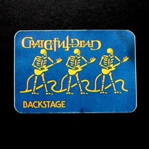 Grateful Dead Backstage Pass Egypt 1978 Stanley Mouse Art GD 3 Guitar Skeletons - Picture 1 of 2