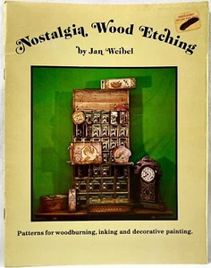 1978 Corner Cupboard Craft Nostalgia Wood Etching Woodburning Pattern Book 16563 - Bild 1 von 2