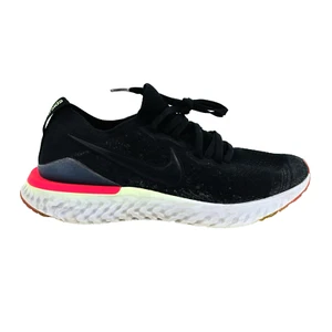 Mens 10 Nike Epic React Flyknit 2 BQ8928-003 Black Running Shoes Sneakers - Picture 1 of 13