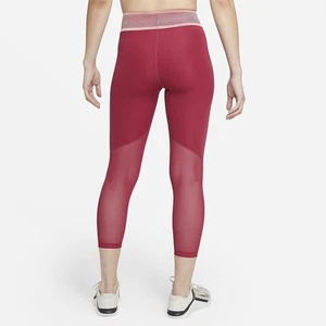 Nike Pro Women Tights Mid Rise 7/8 Red Small DB4465-615 03 msrp $55 - Picture 1 of 1