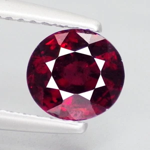 1.80 Ct Glittering Oval (6 x 6) Natural Tanzania Reddish Pink Rhodolite Garnet - Picture 1 of 7