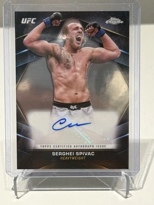 2024 Topps Chrome UFC Chrome Veteran Autographs Serghei Spivac - Image 1 of 3
