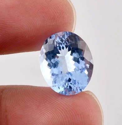 AAA+ Flawless 14 x 10 MM Natural Sky Blue AQUAMARINE Master Cut (GIT Certified) - Image 1 of 4
