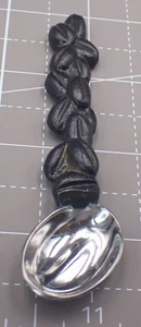 Cuchara de grano de café vintage firmada por Michael Aram de bronce y acero inoxidable - Imagen 1 de 2