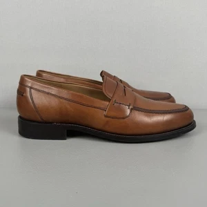 Moral Code Brayson Penny Loafer Schuhe Herren 9 M Cognac Braun Leder Slipper 11832 - Bild 1 von 9