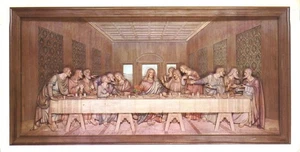 Wood Carving Upper Room DaVincis Last Supper Chapel Nashville Tennessee Postcard - Picture 1 of 2