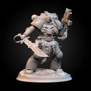 1/24 Scale Resin Model Kit Heavy Warrior Gun knife Unassembled Unpainted 3D toy - Picture 1 of 5