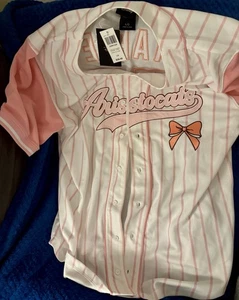 Disney The Aristocats Marie Baseball Jersey Size Large — BoxLunch Exclusive - Picture 1 of 4