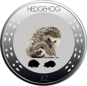 2016 Niue Hedgehog Silver Colored Coin WWF Fauna Wildlife New Zealand $1 RARE - Picture 1 of 2
