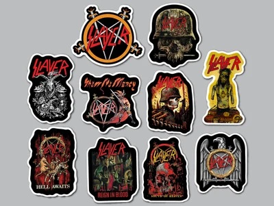 OMNI-CULT Slayer Vinyl Sticker Lot (10 Stickers) thrash metal death deicide morbid angel