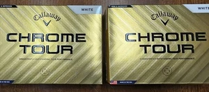 NEW 2 Dozen Callaway Chrome Tour White Golf Balls - Picture 1 of 2