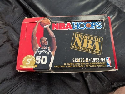 1993-94 NBA Hoops Series 2 NBA Basketball Wax Box 36 Packs - Image 1 of 4
