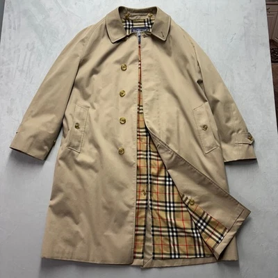 Винтажный BURBERRY мужчин желтовато-коричневый Тренч размер 50 обычный с съемный шерстяной жилет - Изображение 1 из 4