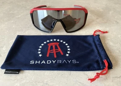 Gafas de sol polarizadas Shady Rays Barstool Sports Rival, rojo mate gris nuevas Foto 1 de 4