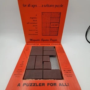 Vintage 1961 Drueke MAGNETIC SQUARE PUZZLE No. 561 Solitaire Game COMPLETE - Picture 1 of 5
