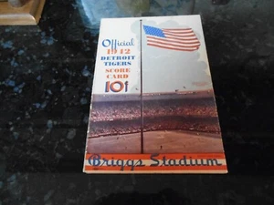 1942 Detroit Tigers vs  Washington Senators Scorecard (Scored)  - Picture 1 of 3