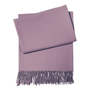 New Yves Delorme Triomphe Purple Throw Blanket Pure Baby Alpaca Wool Bruyere NIB - Picture 1 of 22