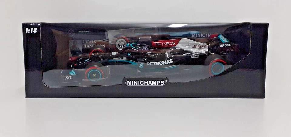 Minichamps 110210444 1/18 MERCEDES W12 100° POLE SPAGNOLO GP 2021 L. Hamilton