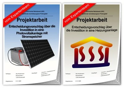 Projektarbeit Technischer Betriebswirt & Präsentation IHK Investition Energie - Bild 1 von 4