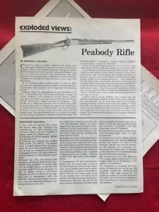 Vintage 1982 Peabody Rifle Print Ad Parts List Disassembly Exploded Views - Picture 1 of 11