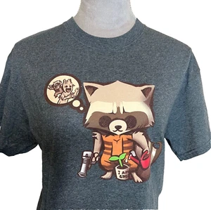 Camiseta I Am Groot Rocket Talla Mediana Azul Manga Corta Guardianes de la Galaxia S - Imagen 1 de 5