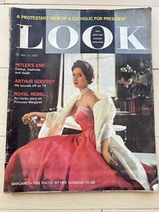 Vintage LOOK Magazine May 10 1960 Princess Margaret Royal Rebel Hitler MCM Ad - Picture 1 of 4