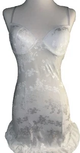 Vintage Rampage Sheer White Stretch Lace Babydoll Small - Picture 1 of 9