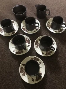 6 x Vintage J &G Meakin Maid Whispering Poppy Cups,Saucers, Milk Jug, Sugar Bowl - Picture 1 of 5