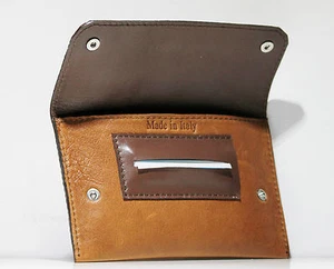 porta tabacco in vera pelle artigianale personalizzabile cartine filtrini - Foto 1 di 6