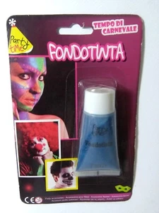 CARNEVALE FONDOTINTA BLU CREMA TRUCCO HALLOWEEN MAKE UP PARTY FESTA - Foto 1 di 1