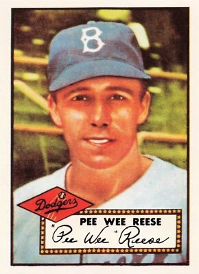 1983 Topps Baseball 1952 Reprint Series Pee Wee Reese Brooklyn Dodgers #333 - Image 1 of 2
