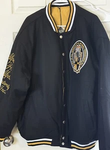 Chaqueta universitaria reversible Big Boy Headgear Ithaca New York Alpha Phi Alpha para hombre - Imagen 1 de 15