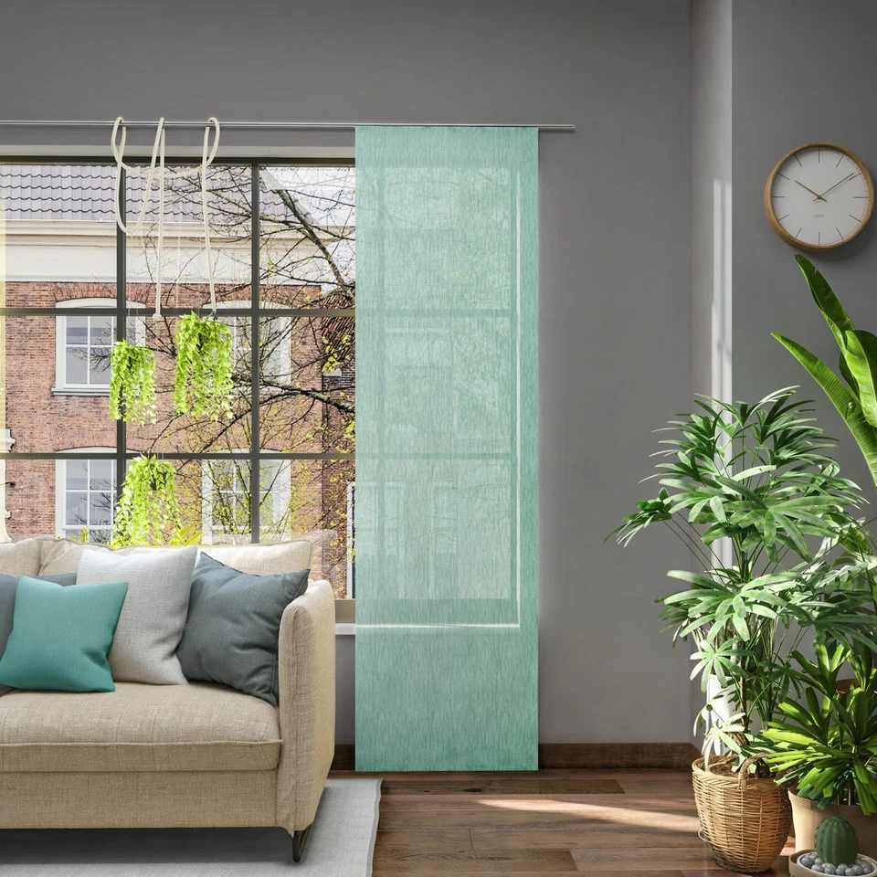 Schiebevorhang Flächenvorhang Libre Eco aus recyceltem Polyester türkis 245x60cm - Bild 1 von 1