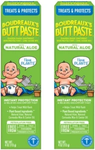 with Natural* Aloe Diaper Rash Cream, Ointment for Baby, 4 oz Tube, 2 Pack - Picture 1 of 8