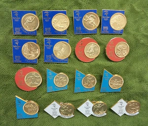 #SS5.  SET GILT SYDNEY 2000 OLYMPIC SPORTS BADGES - Bild 1 von 1