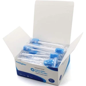 Disposable Oral Care Swabs - Tooth Cleaning Mouth Swabs, 50 Blue Count - Picture 1 of 6