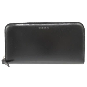 AUTHENTIC GIVENCHY BK6097K1T4 Zip Around long wallet Black Leather 1237 - Picture 1 of 8