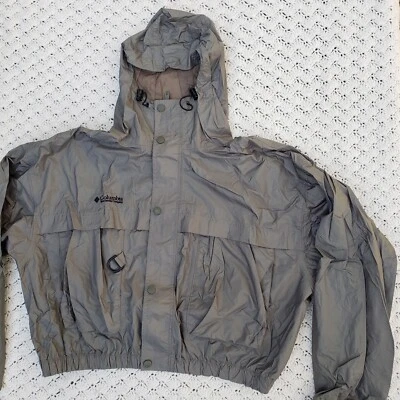 Vtg Columbia Mens Wading Fly Fishing SST Shell Jacket Hooded Coat Green - XL - Image 1 of 4